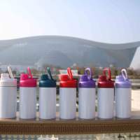 Bouteille isotherme sport pour enfants en acier inoxydable à double paroi de 12 oz, sublimation possible