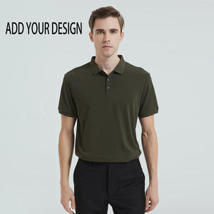 Camiseta Deportiva Personalizada con Bordado y Estampado, Transpirable, para Exteriores, Polo de Golf Negro para Hombre - Product Image 2