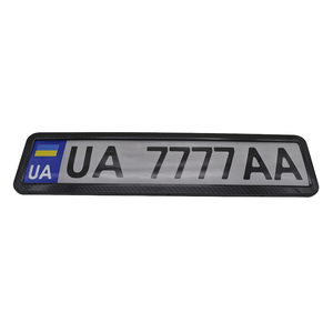 Cadre de plaque d'immatriculation en acier inoxydable de qualité européenne, décoration de voiture, noir laqué, pour voitures russes et ukrainiennes, principalement en métal HONGLILAI - Product Image 2