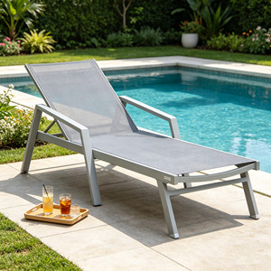 Chaise longue d'extérieur moderne Treslin, réglable et étanche, idéale pour villa, hôtel, bord de piscine – Offre spéciale usine - Product Image 4