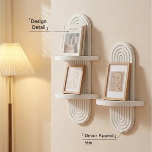 Oval Wall Mounted Shelf 5 Layers Display Rack For Home Decor Living Room <b>Storage</b> Shelves - Product Image 1