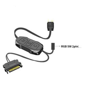 Contrôleur LY ARGB 5V <span class=keywords><strong>3</strong></span> broches vers alimentation SATA Mini contrôleur RGB <span class=keywords><strong>Hub</strong></span> <span class=keywords><strong>3</strong></span> broches pour ordinateur Boîtier de processeur Ventilateur de refroidissement LED Lumière Radiateur - Product Image 6