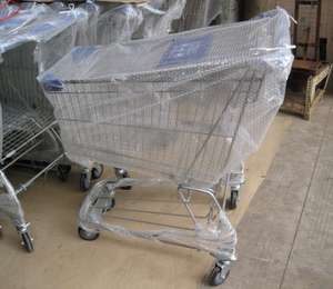 MOQ 100 PCS Zinc + Clear Coating 135L Asian Style Supermarket Shopping Trolly, <strong>Steel</strong> <strong>Push</strong> <strong>Cart</strong> - Product Image 2