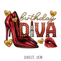 Vente en gros de transferts DTF Birthday Diva Heat Press pour les t-shirts Transferts DTF faciles à décoller prêts à presser pour les sacs à vêtements