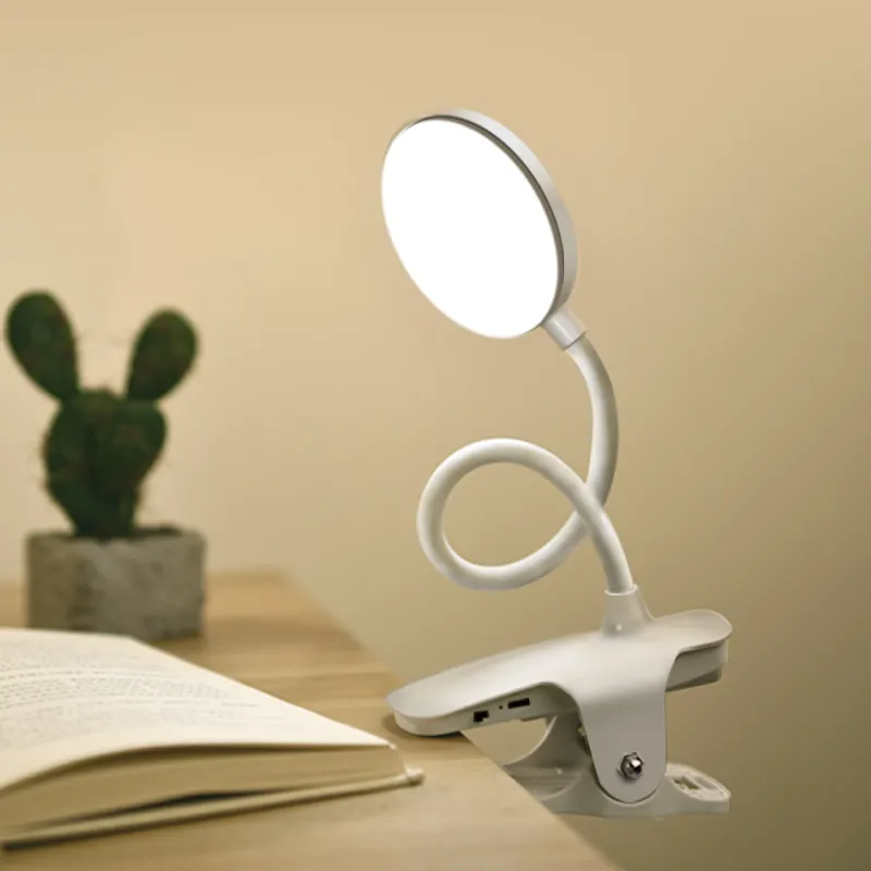 Cold Light Minimalist Led Reading Desk Lamp Bedroom Desk Lamp Desktop Study Creative Clip Small Table Lamp