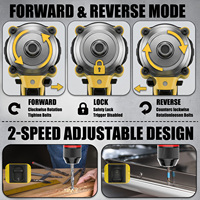 Kit combiné perceuse sans fil et meuleuse d'angle 20V sans balais avec 2 batteries Li-ion 4.0Ah et lumière LED Power Share