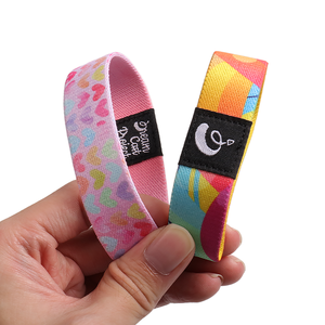 Holywish Polyester Woven Label Stretchy Armband Herren Custom ized Sport Elastic Wrist Band - Product Image 6