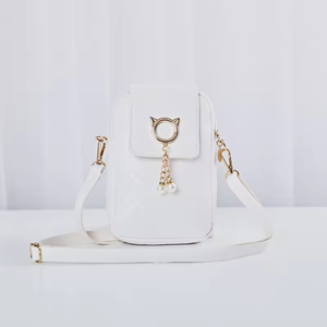 <span class=keywords><strong>Sac</strong></span> à bandoulière mini pour femme en cuir PU, avec perles tissées et pompon, style pochette, <span class=keywords><strong>sac</strong></span> à bandoulière diagonal pour femme - Product Image 4