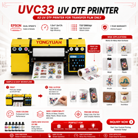 Imprimante UV DTF A3 pour autocollants sur surfaces irrégulières, coques de téléphone, acrylique, verre, bois, métal, multi-matériaux, imprimante à double tête XP600