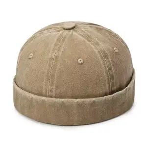 Nuovo arrivo cappelli Vintage senza byless Skull berretto Docker in cotone lavato berretti senza lima