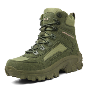Bottes de randonnée et d'entraînement vertes DFB22 pour le camping en extérieur, modèle Khaki 5AA SAA, personnalisables, stock disponible, bottes de désert vertes UNMK AS33 Unzhoumake - Product Image 1
