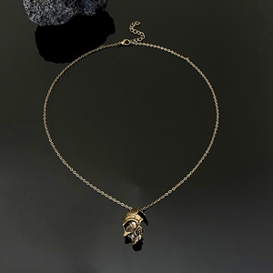 Collier pendentif crâne punk, style gothique vintage, vente en gros, chaîne en alliage, cadeau, bijoux fantaisie, chaîne de pull - Product Image 4