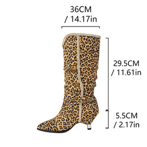 Denim Flock Piled Pleated <b>Ankle</b> Boots ZIP Closure Low Spike Heels Dress Stiletto Women Retro Styles Pointy Toe Short <b>Booties</b> - Product Image 6