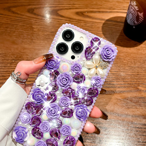 Custodia per telefono con fiore di perla di lusso per <span class=keywords><strong>iPhone</strong></span> 15 16 pro max 14 13 12 <span class=keywords><strong>xs</strong></span> <span class=keywords><strong>Cover</strong></span> <span class=keywords><strong>protettiva</strong></span> antiurto - Product Image 5