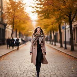 Sciarpa triangolare Ink 135x60 cm Accessorio moda in poliestere per donna Design geometrico Multifunzionale per tutte le stagioni - Product Image 2