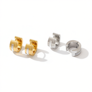 Orecchini a Perno in Acciaio Inossidabile Oro Argento 6mm, 12 Paia, Gioielli alla Moda - Product Image 2