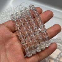 Bracelet de luxe Feng Shui en cristal blanc transparent, perles de quartz clair en forme de pomme naturelle, extensible, vente en gros