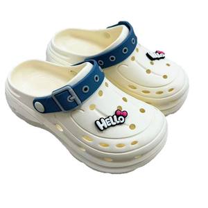 ग्रीष्मकालीन महिला एवा प्लेटफॉर्म आउटडोर मोटी-सोल्ड आर्क समर्थन क्लोग्स समुद्र तट जूते की ऊंचाई बढ़ाने वाले छेद कस्टम थोक लड़की क्लोन - Product Image 5