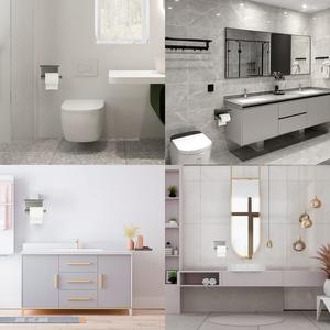 WEKIS Homebasics-<span class=keywords><strong>portarrollos</strong></span> de inodoro Strex Pasper, <span class=keywords><strong>portarrollos</strong></span> de papel higiénico negro húmedo Tra con estante incorporado <span class=keywords><strong>sin</strong></span> perforación - Product Image 6