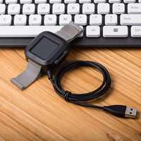Pour Fitbit Versa/Versa Lite/Versa 2 montre intelligente accessoires adaptateur 1m câble de charge USB 2 en 1 Station de charge