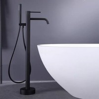 Robinet de baignoire à poser au sol en laiton nickelé poli, prix de gros, approvisionnement direct usine, support de projet personnalisé OEM