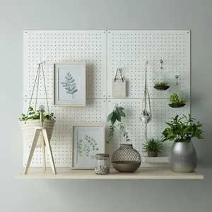 Wholesale Pegboard Panel Plastic Pegboard Use In Garage Luandry Bedroom Bathroom With Hook And Holder
