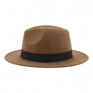 Sombrero Fedora de Ala Ancha con Logotipo Personalizado al por Mayor, Sombrero Panamá Vintage de Fieltro Sintético de Alta Calidad para Hombres y Mujeres, Unisex, para Fiestas y Actividades al Aire Libre - Product Image 2
