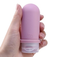 Ensemble de contenants cosmétiques réutilisables, portables et étanches en plastique pour le voyage, en silicone, pour shampoing, lotion et lavage du corps