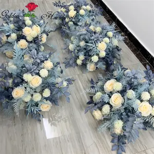 QSLH Ti261 centres de table de mariage boule de fleurs artificielles boule de fleurs en soie centre de table boule de fleurs artificielles pour hôtel