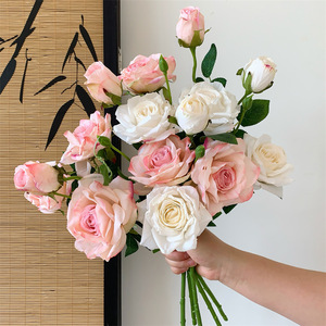 Bouquet de roses artificielles Qingyu Chronicle, fleurs en soie, imperméables, décoration d'intérieur, accessoires de photographie - Product Image 2