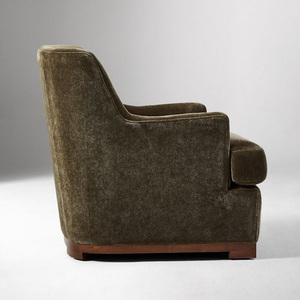 Sillón contemporáneo de lujo con acento para sala de estar y dormitorio Diseño con mechones hecho de metal y madera - Product Image 4