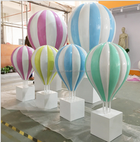 Ballon d'air chaud en fibre de verre, 1 pièce, décoration colorée, pour fenêtre au sol, sculpture d'ouverture, pour mariage