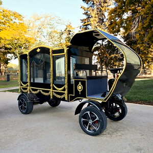 Remorque de cercueil de luxe à chevaux – Véhicule funéraire haut de gamme pour transport spécial – Carrosse funéraire à chevaux - Product Image 1