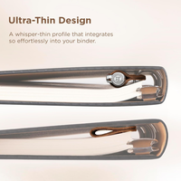 Porte-stylo pour classeurs et carnets, clip à stylo ultra-fin en cuir PU, idéal pour les cadeaux de rentrée scolaire