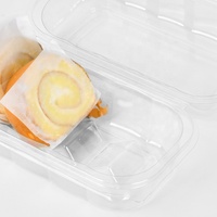 Boîtes d'emballage personnalisées en plastique PET transparent jetables pour pâtisseries, gâteaux, rouleaux suisses