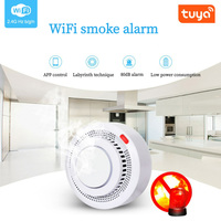 Détecteur de fumée sans fil WiFi Tuya avec batterie PST-YG400A, prix de gros usine