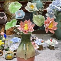 1 Jingdezhen Keramik Kleine Ewige Blume Rein Handgefertigt