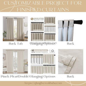 Personnalisation OEM/ODM – Rideaux occultants modernes et confortables à 2 panneaux pour chambre à coucher, avec cantonnières, haute performance - Product Image 3