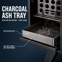 Barbecue vertical à gaz double brûleur en acier inoxydable avec multiples grilles, protection anti-extinction de flamme et thermomètre pour extérieur