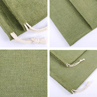Sac à Cordon Personnalisé Écologique en Jute avec Ficelle en Lin, Sacs Anti-Poussière Petits et Haut de Gamme pour Fête, Bonbons et Emballage Cadeau