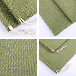 Bolsa Personalizada con Cordón Ecológica de Arpillera y Lino, Sacos Antipolvo de Primera Calidad, Pequeño Saco de Yute con Cordón para Empacar Regalos, Dulces y Fiestas - Product Image 4