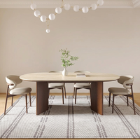 Table à manger en bois nordique, table de restaurant moderne, ensemble de chaises, 4 à 6 places