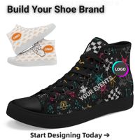 Chaussures montantes classiques en toile pour hommes, avec impression graphique personnalisée, idéales pour la marche, le sport et les baskets décontractées – Fabrication chinoise