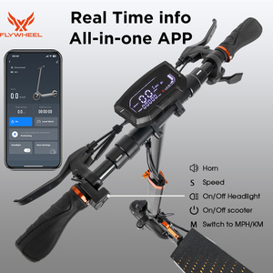 สกู๊ตเตอร์ไฟฟ้า EU Flywheel T4pro 48V สำหรับผู้ใหญ่ กำลังสูง 35 กม./ชม. 45 กม./ชม. พับได้ มอเตอร์คู่ - Product Image 2