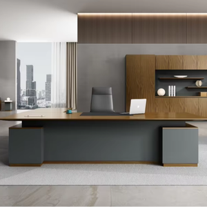 Escritorio ejecutivo de gama alta, mesa de jefe de madera de lujo, diseño de muebles de oficina ejecutivos - Product Image 1