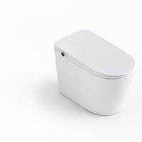 WC intelligent à poser au sol avec bidet intégré, chasse d'eau automatique, siège chauffant, télécommande, en céramique