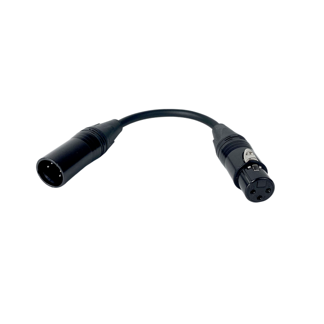 FCONNR 20CM Microphone Shielded XLR DMX Adapter Cable 5 Pin Male to 3 Pin Female