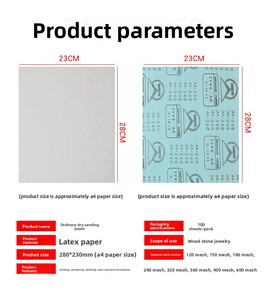 Sandpaper Waterproof Sandpaper Dry Sandpaper Polishing Sandpaper Water-resistant Sandpaper <b>Sand</b> Skin Sanding Tools 60-2000 Grit - Product Image 6