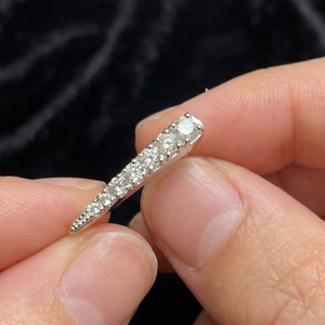 Pendientes de platino con diamantes de 1,00 quilates, diseño minimalista, piedras de corte brillante, joyería de lujo para mujer, ropa de oficina, regalo de boda - Product Image 5