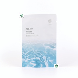 Custom Facial Mask Sealed Cosmetics Recyclable PE+PET+OPP Gravure Printed Valve Zipper Vacuum <b>Bag</b> - Product Image 4